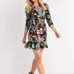 Wall of flowers Shift Dress